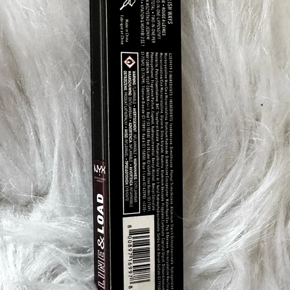 NIB NYX Line & Load Lipstick in Black‎ Packaging
